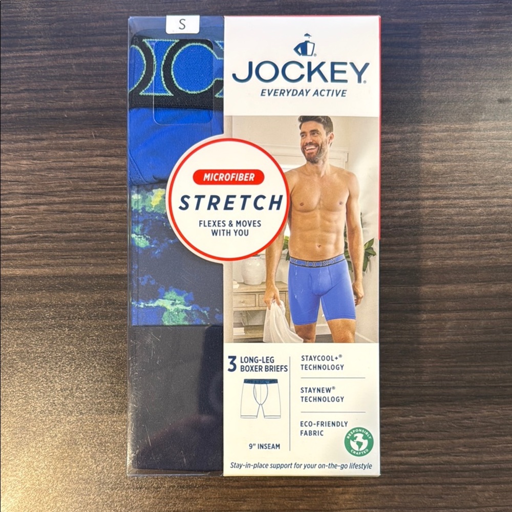Jockey 3 pack Microfiber Stretch Boxer Briefs Men’s Small
